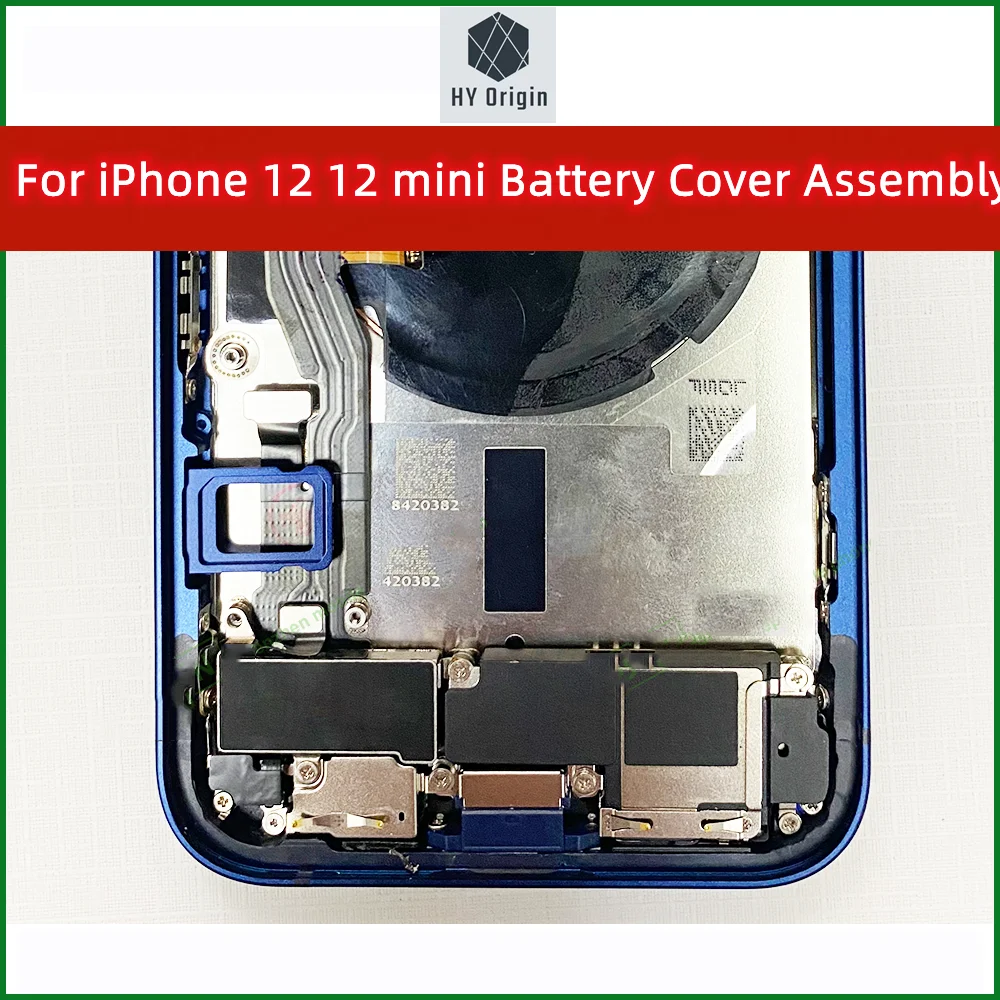 For iPhone 12/12 mini battery back cover, mid case, SIM card tray, side key assembly, soft case cable installation + tool enlarge