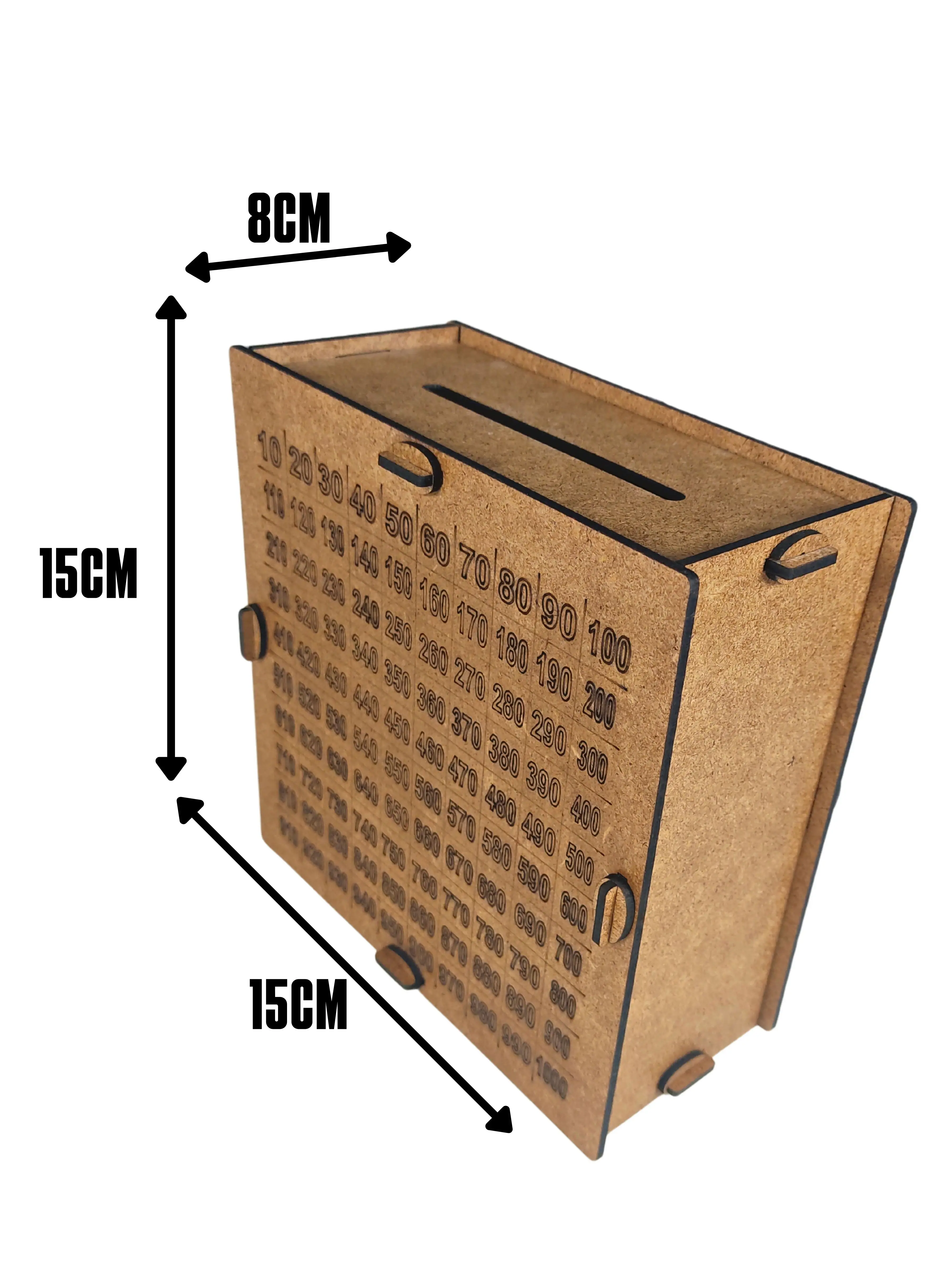 Копилка/ RobikLina / Копилка из Тик Тока с цифрами от 10 до 1000 деревянная Накопи 50500 на