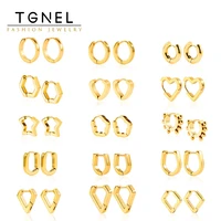 various styles stainless steel hoop earrings for men women gold color plated classic fashion jewelry aros acero inoxidable mujer