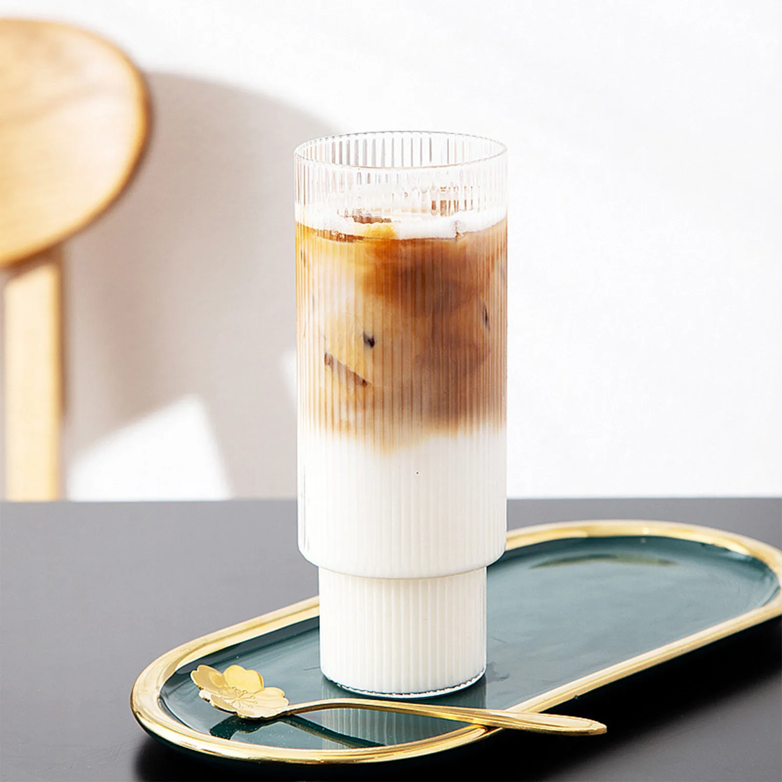 

Glass Coffee Cup Heat-resistant Latte Glass Senior Water Cup Milk Juice Cup Whiskey Glass Beer Mug Tea Mug Cheese Ice Cream Cup
