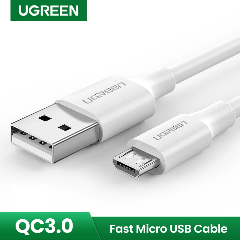 Фото Кабель Micro USB Ugreen для телефонов Android, 3A, 0.25-3 м №1