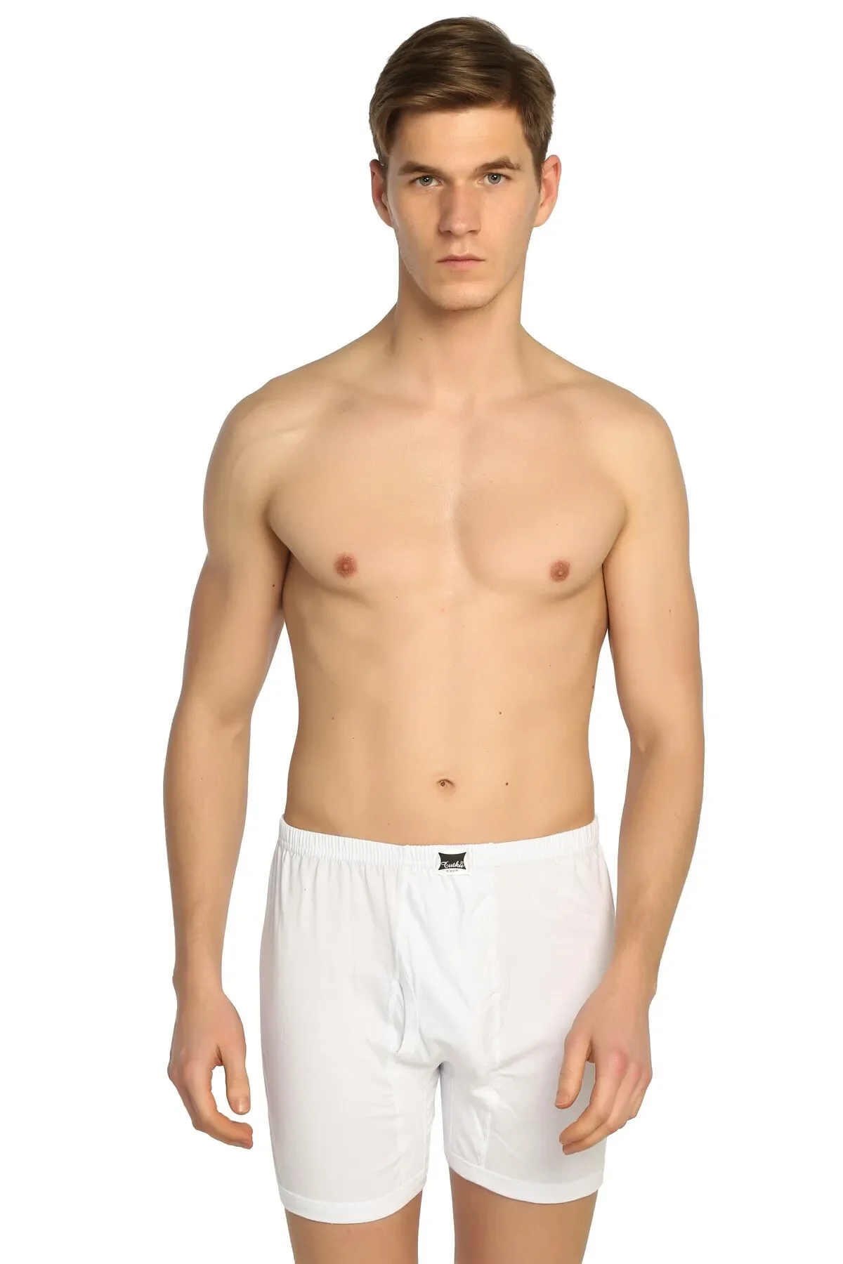 

Men's White 6 Pack Combed Long Johns Underpants