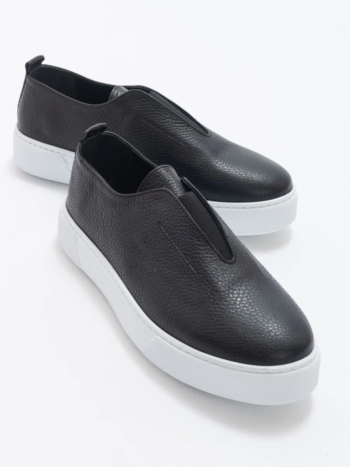 

Ante натуральная кожа толстая плоская платформа мягкая стелька Мужская Спортивная обувь Poshnmore черный белый цвет