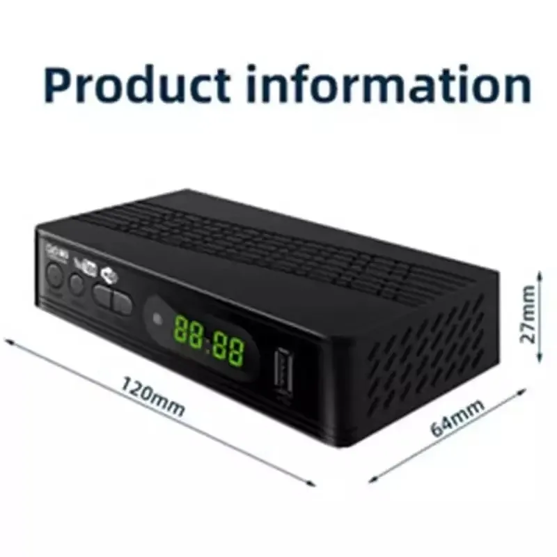 Мини-ТВ-приставка DVB T2 Ricevitore H265 ТВ-тюнер Full-Hd 1080P ТВ-приставка с цифровым