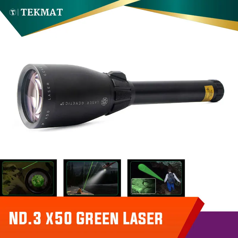 

Tekmat Tactical Accessories Hunting ND.3 x50 Green Laser Genetics Long Distance Designator With 1-inch Scope Mount Xhunter