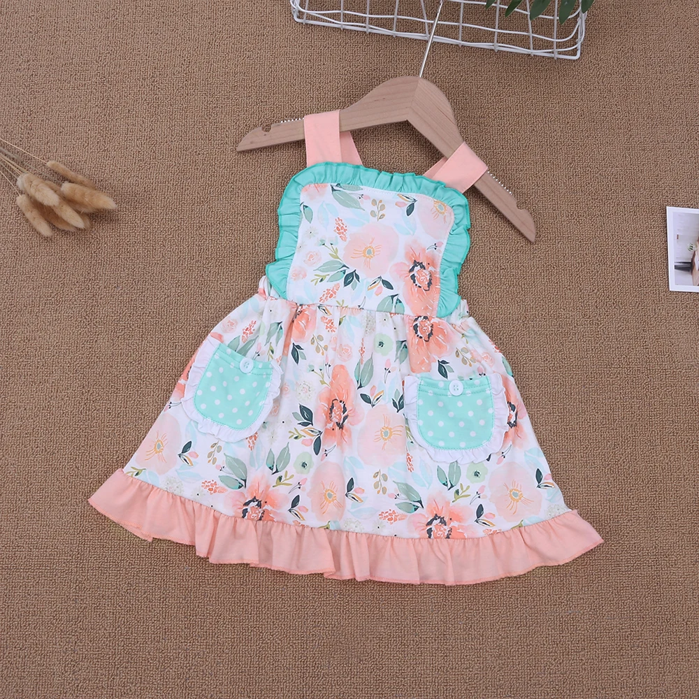 

Toddler Baby Girls Princess Dress 1-8T One Piece Lace Bow Clothes Mint Floral Bodysuit Sweet Skirt Flower Printing Bebe Outfit