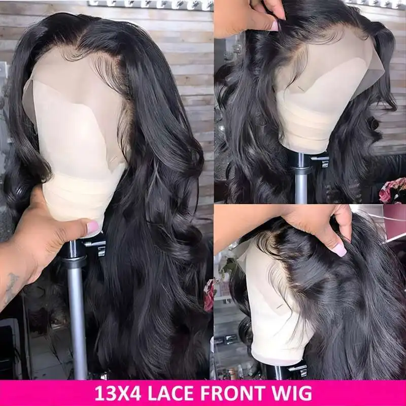 Фронтальные парики Body Wave HD на шнуровке искусственные фронтальные плотностью 180%