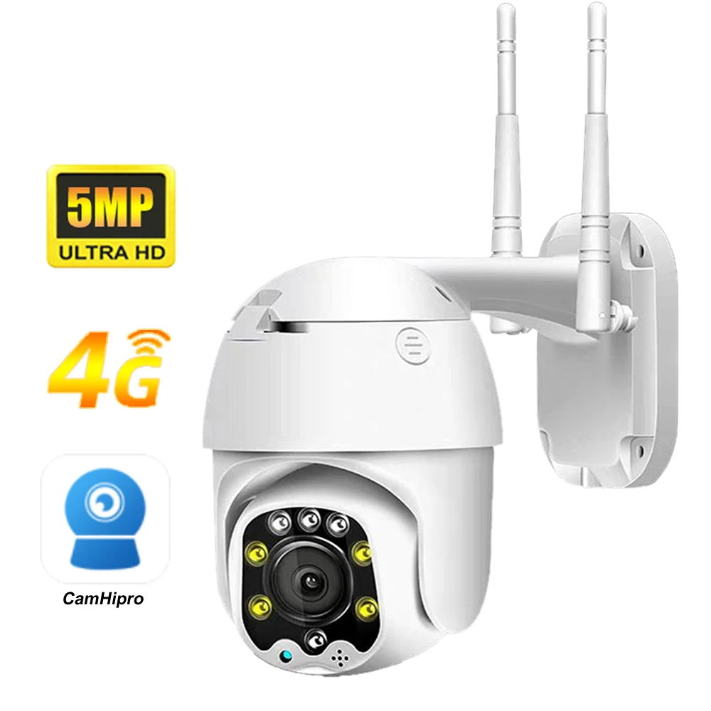 

IP-камера FHD 5 МП 4G WiFi наружная охранная камера Умный дом CCTV 360 PTZ автоматическое слежение камера видеонаблюдения Secur 1080P