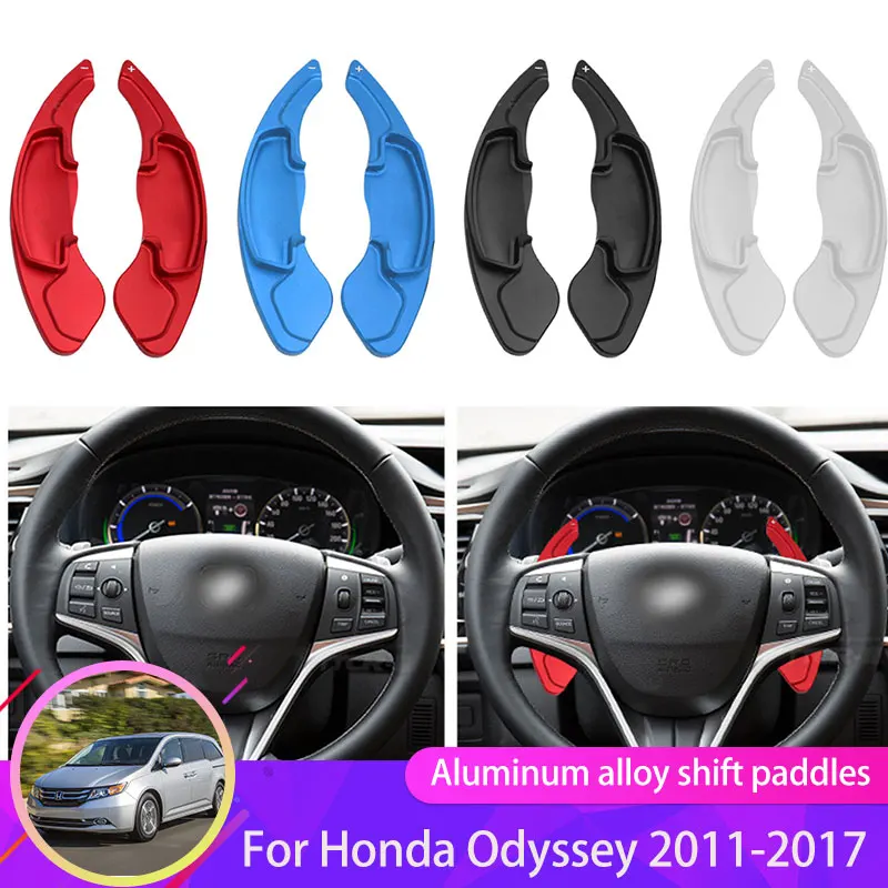 

2PCS Car Steering Wheel DSG Shift Paddle Aluminium Gear Shift Extension For Honda Odyssey RL5 2011 2012 2013 2014 2015 2016 2017