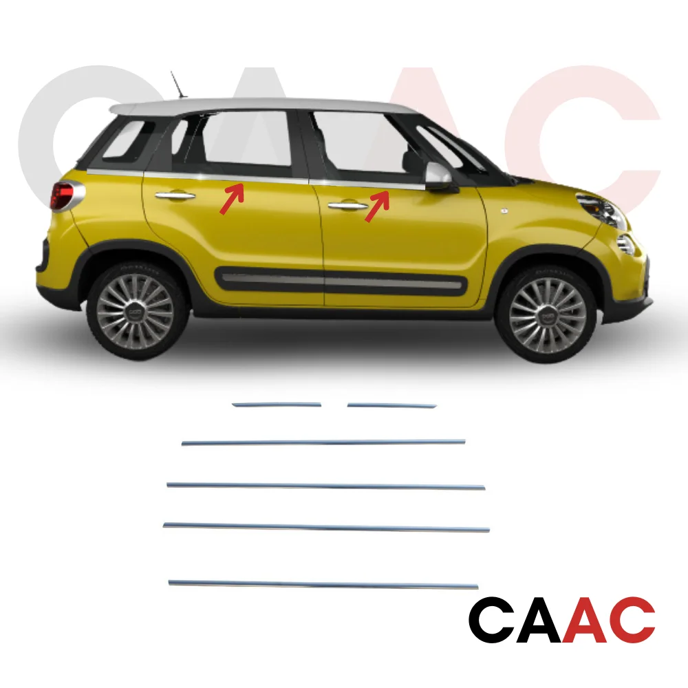 Стекло для FIAT 500L HB 5D 2013-2018 6 шт. хромированное пороговое покрытие отделка из