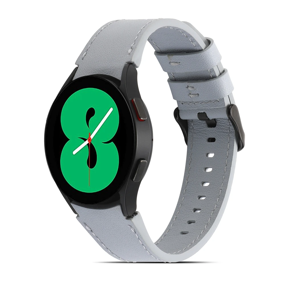 Leather Strap For Samsung Galaxy Watch 4 classic 42mm 46mm Smartwatch Silicone correa Bracelet Galaxy Watch 4 40mm 44mm 5 pro