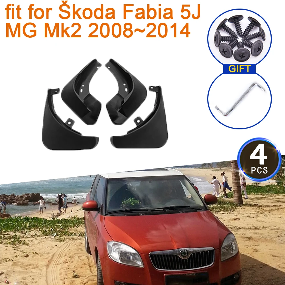 

Mudguards for Skoda Fabia 5J MG Mk2 2008~2014 Accessories 2009 2010 2011 2012 2013 Mudflap Splash Guards Front Rear Wheel Fender