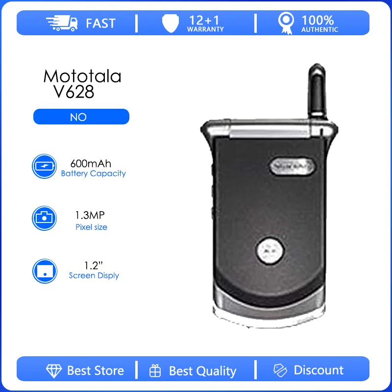 

Motorola V628 Refurbished-Original Unlocked V628 GSM 2G/3G high quality Cheap Phone Free shipping one year warranty