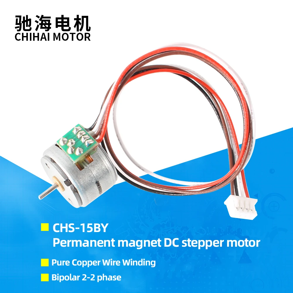 15BY 18 градусов Micro 15 мм круглый 2-фазный 4-проводной шаговый двигатель