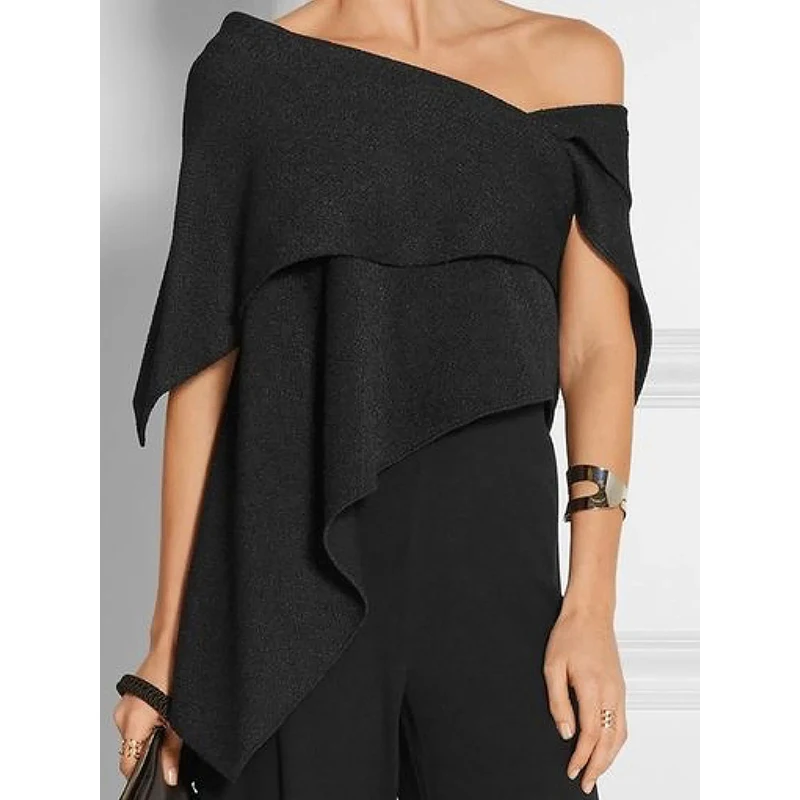 Женские Модные асимметричные блузки на одно плечо и рубашки Krisnanas топы для