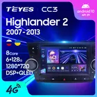 TEYES Тиайс CC3 Штатная магнитола For Тойота Хайлендер II For Toyota Highlander 2 XU40 2007 - 2013 до 8-ЯДЕР, до 6 + 128ГБ 27EQ + DSP автомагнитола 2 DIN DVD GPS android 10 мультимедиа автомобиля головное устройство