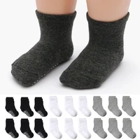 6 pairs childrens socks baby boys girls anti slip non skid ankle socks infant all seasons cotton sock