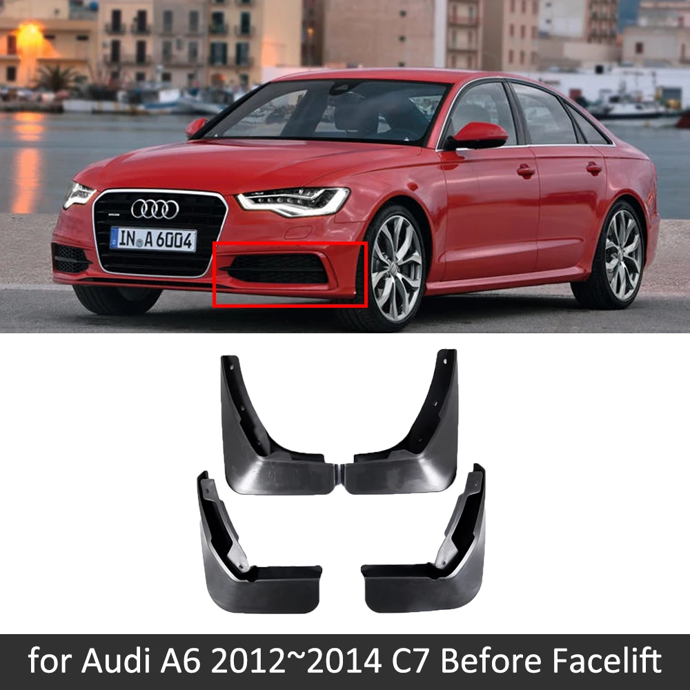 

4x для Audi A6 C7 седан 2012 2013 2014 2015 2016 2017 2018 брызговики брызговики крыло передние колеса автомобильные аксессуары
