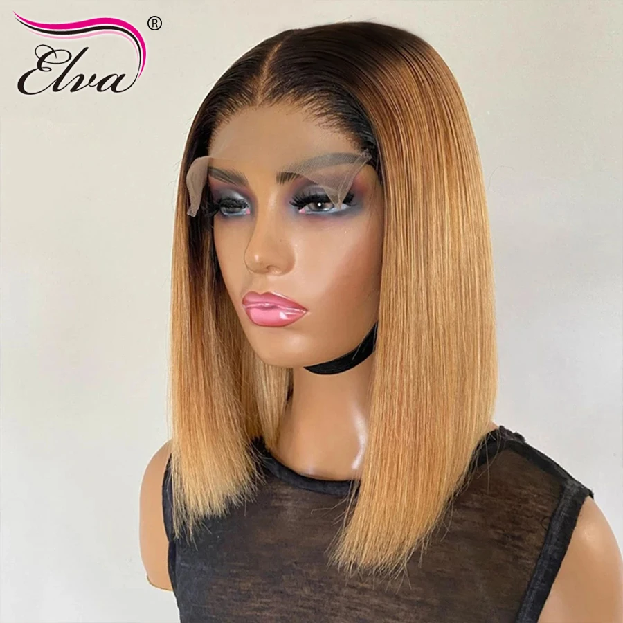 

Honey Colored Lace Frontal Wig With Baby Hair Blonde Highlight 13x6 Human Hair Wigs For Women Hd Lace Closure Wig Short Bob Wigs