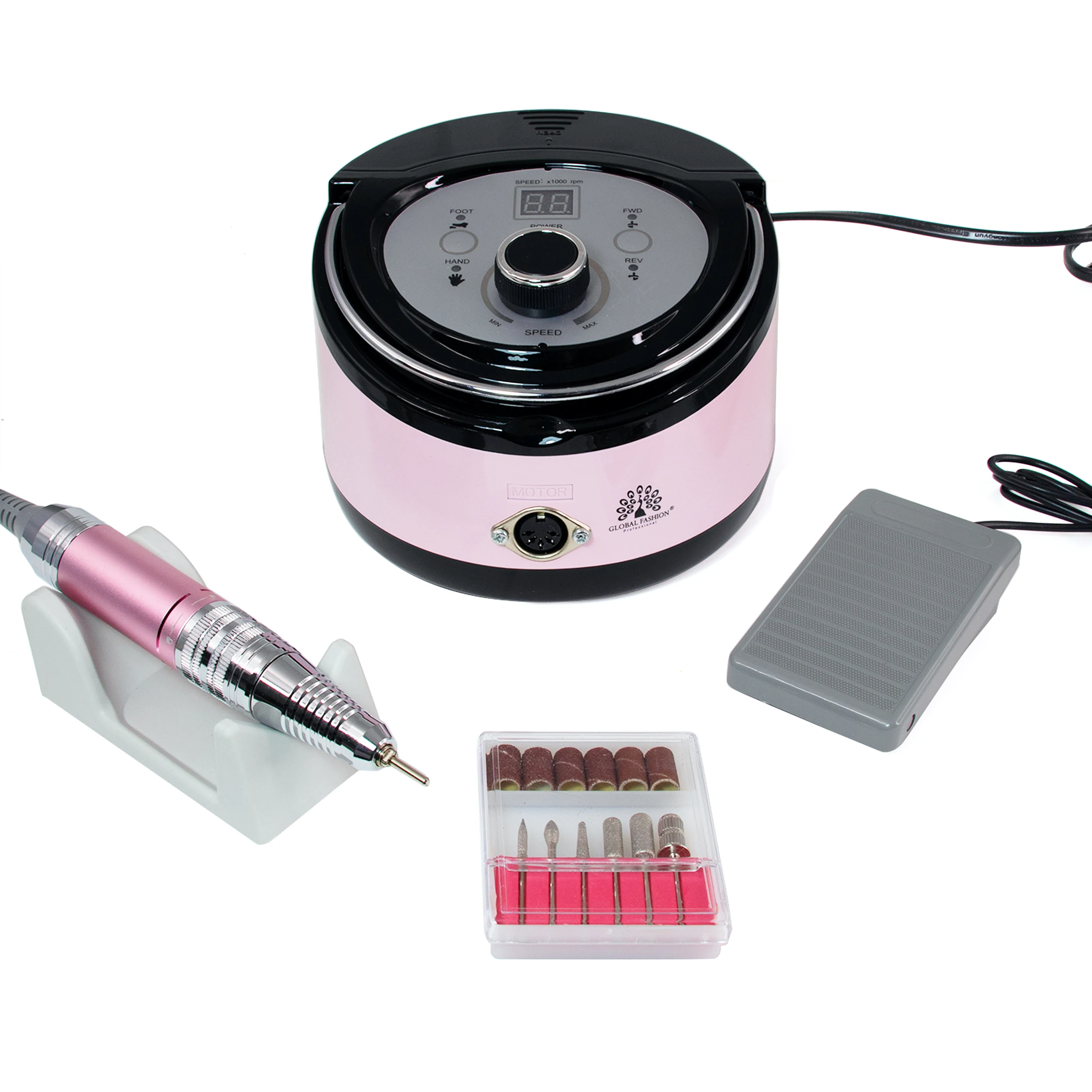 Аппарат для маникюра и педикюра 35000 об 65 ватт ZS-606-pink