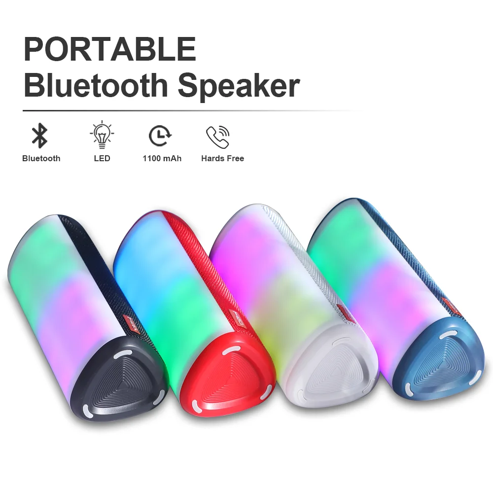 

TG357 Original Bluetooth LED Speaker FM Radio Portable Stereo Bass Music Box TWS U Disk Playback1800mAh HandFree Outdoor Speaker