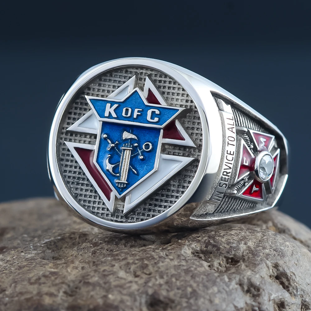 Кольцо из стерлингового серебра с крестом Рыцари коломонов к-масонского