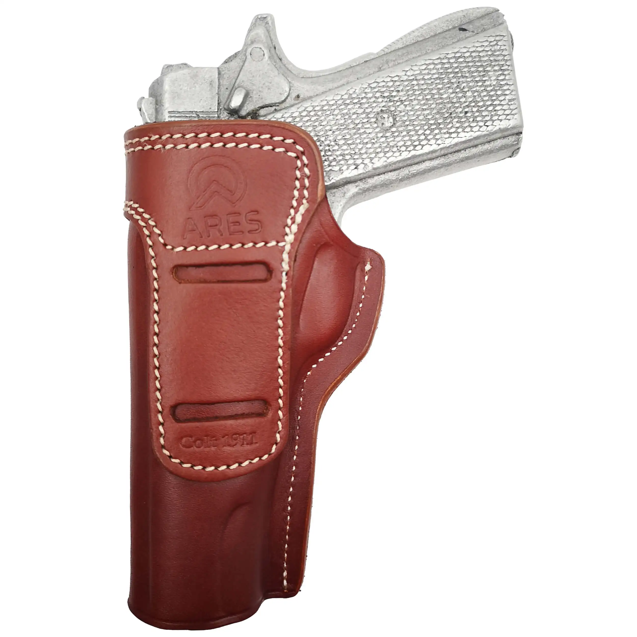 

IWI Jericho 941 Compatible Real Leather Unique Holster With Dual Hand Use Carrying Clip Quick Release IWB Gun Pouch Brown