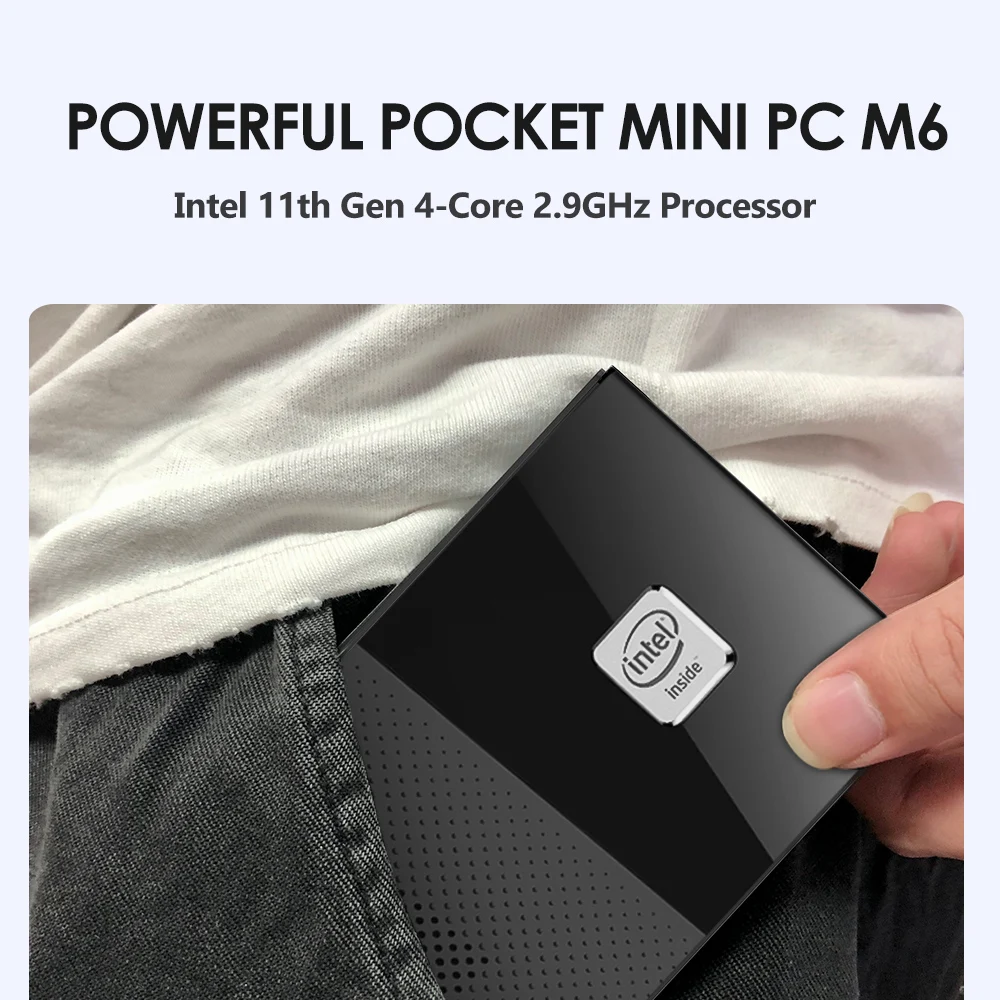 NEW Kingnovy M6 Mini PC 11th Gen Intel N5105 2.9GHz Windows 11 DDR4 2933MHz NVMe SSD Pocket Computer HDMI2.0 4K@60Hz WiFi6 BT5.2