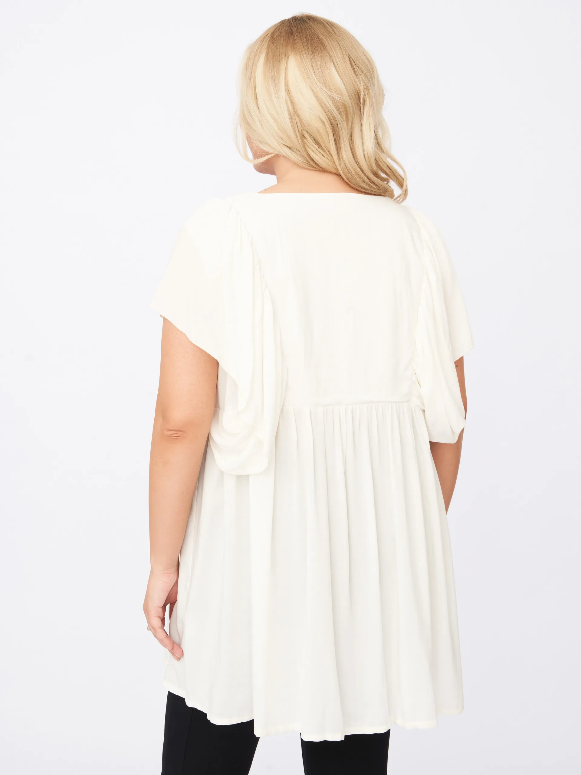 Туника женская ZTU78004WHT02 ZORY больших размеров длинная пляжная домашняя удлиненная