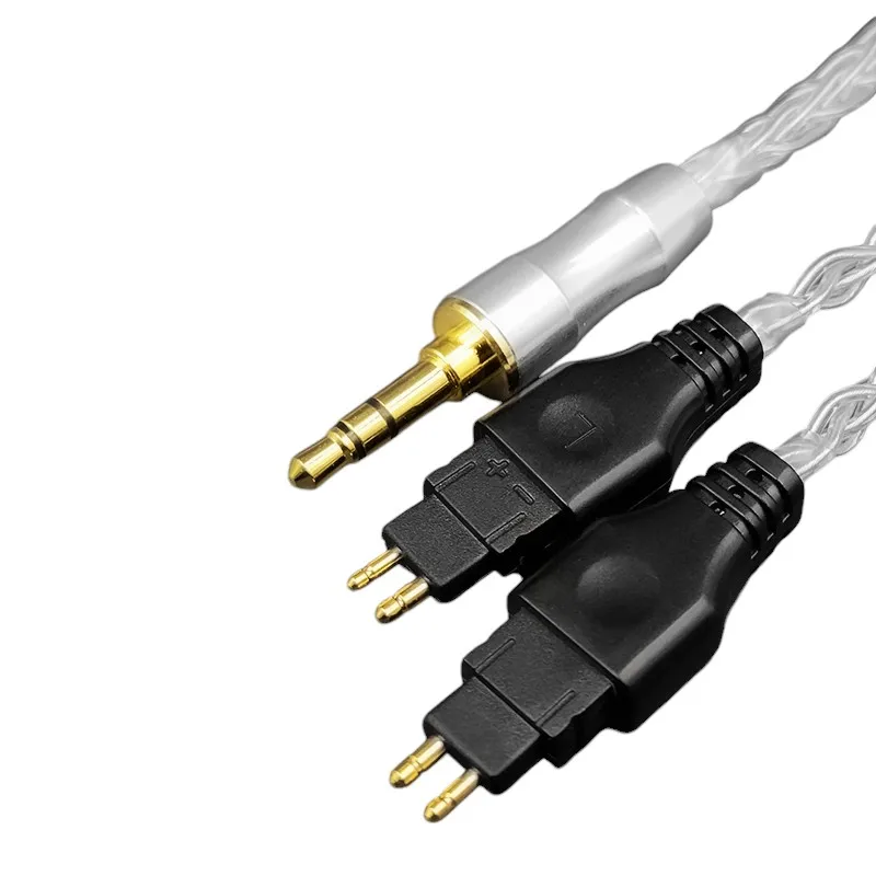 Серебристый 8-жильный аудио кабель 3 5 мм/6 35 мм для наушников Sennheiser HD58X HD660S2