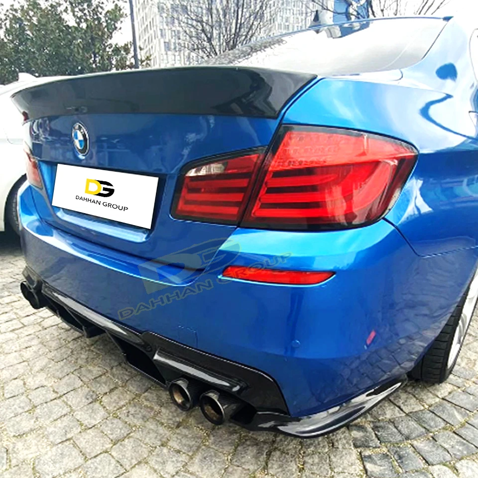 B.M.W 5 Series F10 2010 - 2017 Vorsteiner Style Rear Diffuser Spoiler Wing and Rear Side Flaps Plastic Piano Gloss Black M5 Kit enlarge