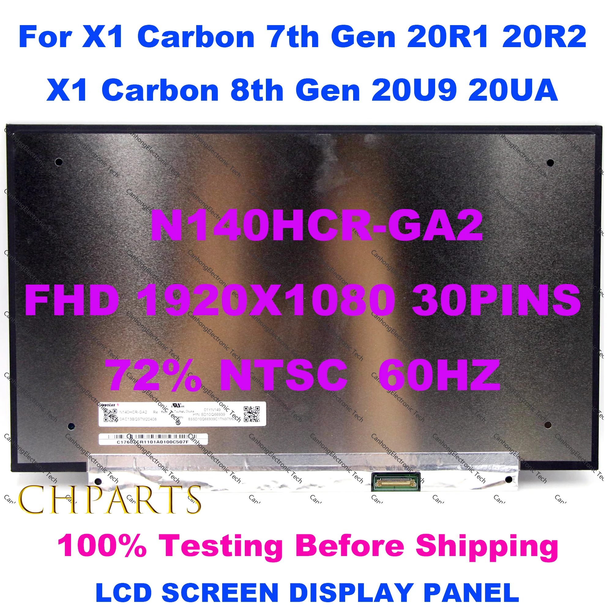 ЖК-экран для Lenovo X1 Carbon 7-го поколения, экран диагональю 14 