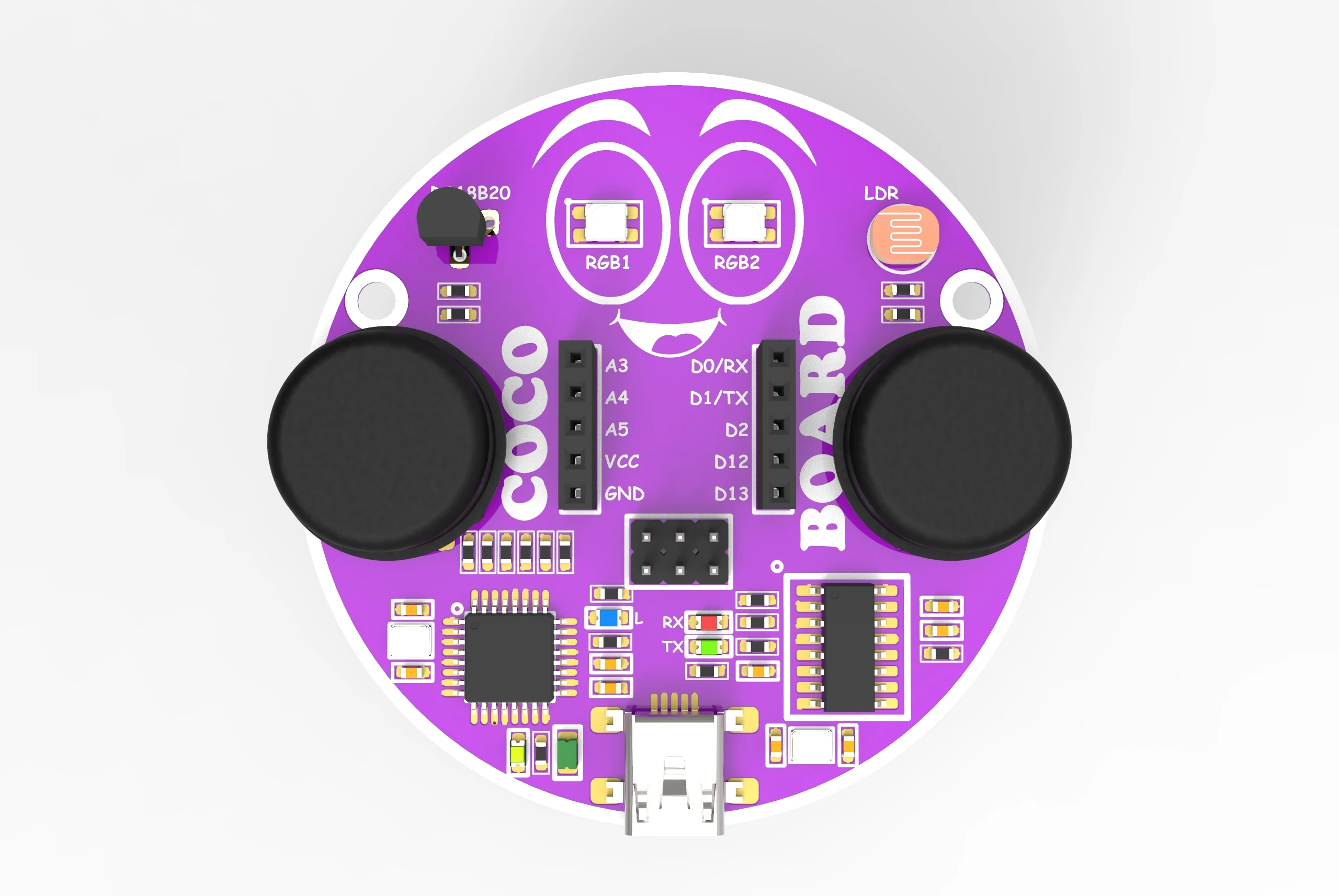 

Новая совместимая Кокосовая доска Arduino, компактная макетная плата CH340G с LDR RGB светодиодный DS18B20, кнопка