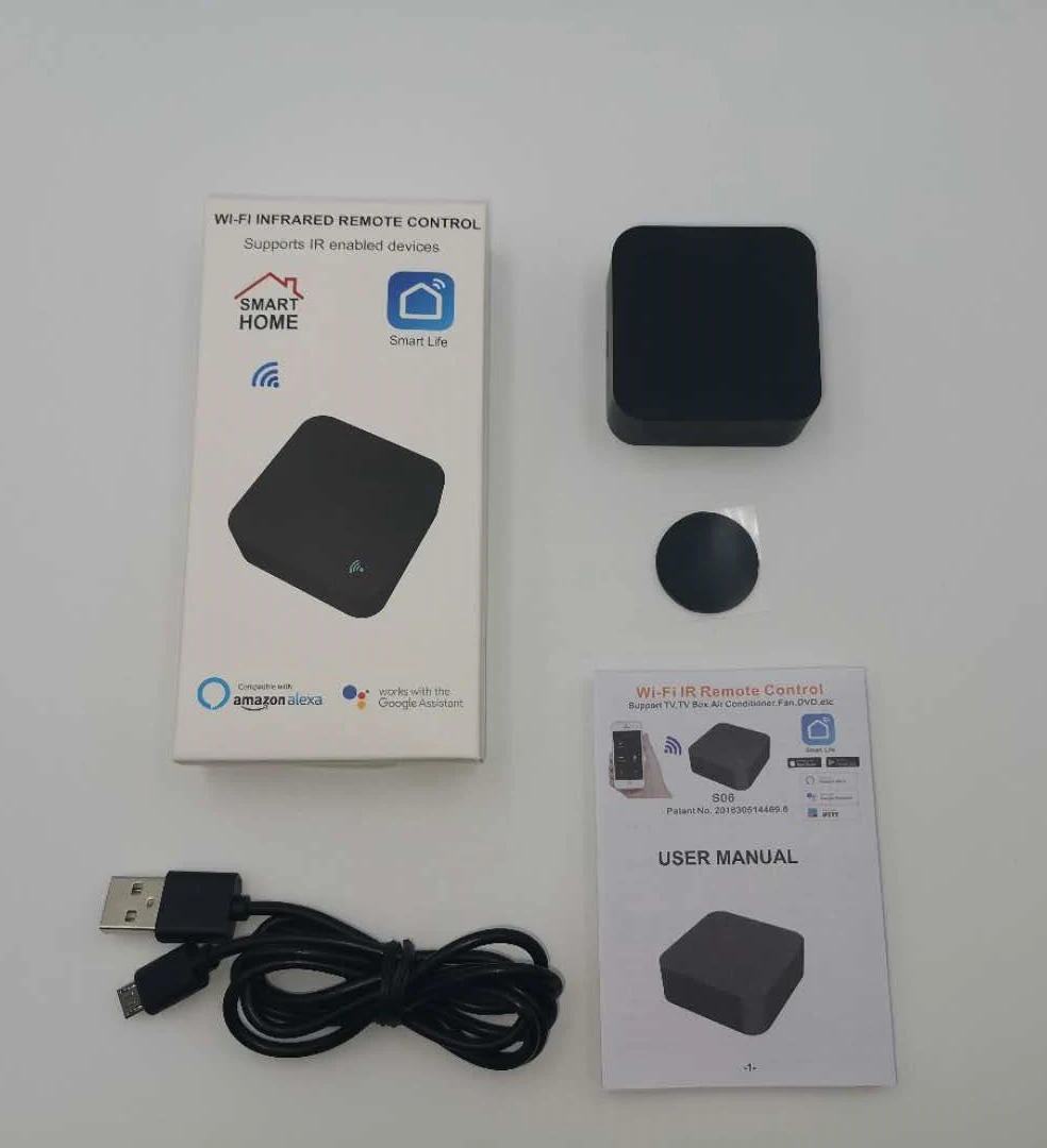 

élécommande infrarouge universelle, contrôle maison intelligente, fonctionne pour dvd, tv, audio, compatible amazon et alexa goo