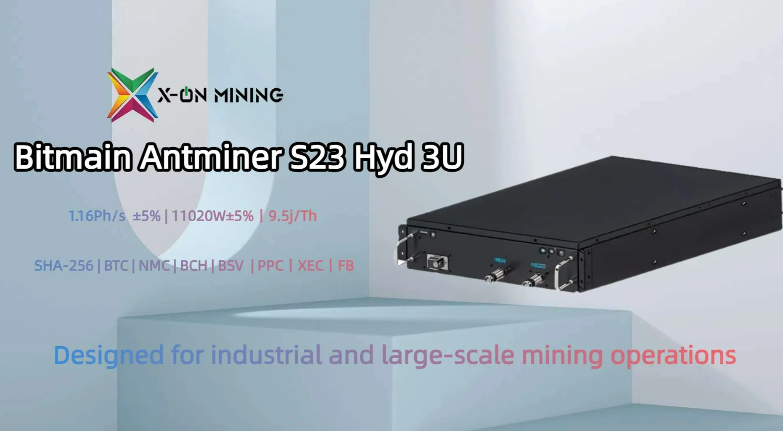 Фото BB: Купите 5, получите 3 бесплатно. Bitmain Antminer S23 Hydro 3U ASIC-майнер 1160TH/s, 11020W, блок питания в комплекте. №1