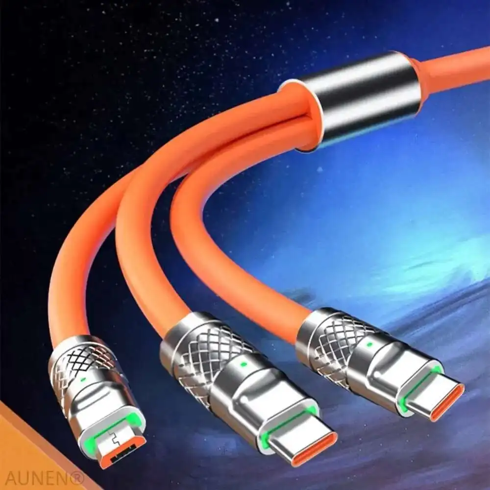 3 В 1 Кабель Micro USB Type-C Для Быстрой Зарядки И Передачи Данных 120 Вт