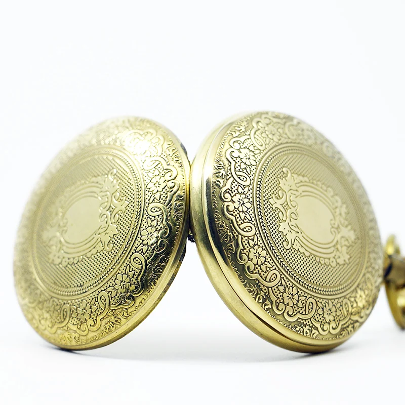 Luxury Gold Mechanical Pocket Watches Collection Antique Vintage Charm Necklace Pendant Gifts For Men Women reloj hombre