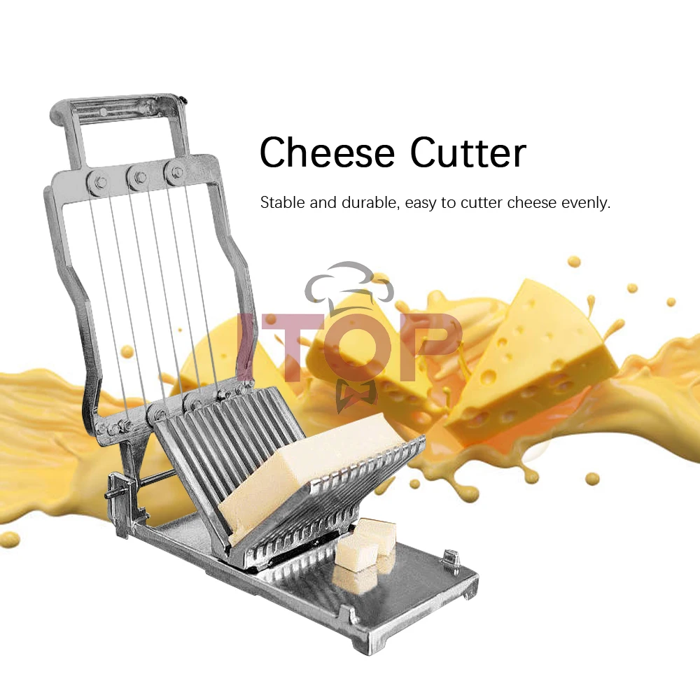 ITOP Manual Cheese Cutter 10/20mm 304 Stainless Steel Slicer Cutting Line Wire Butter Slicer Cutter Board Cutting Kitchen Tools