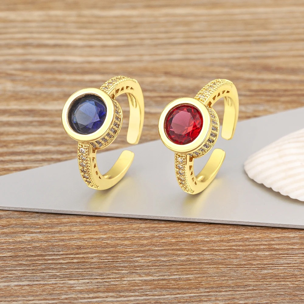 Изысканные роскошные кольца AIBEF 5 цветов регулируемые ювелирные изделия Женские