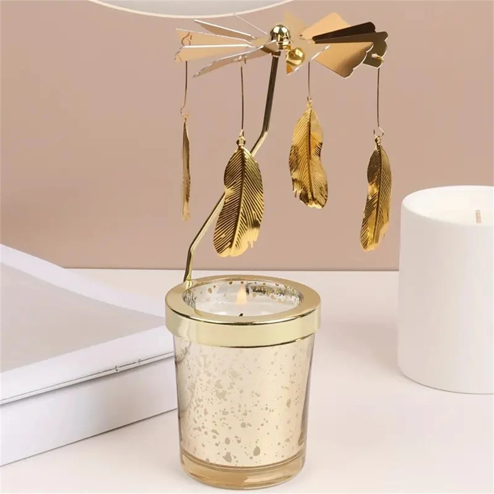 Stand Modern Iron Art Glass  Decor Candlestick