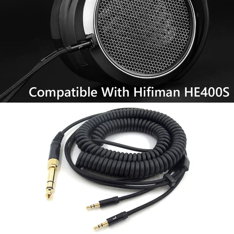 Гарнитура HiFi Аудио Пружинный кабель для Hifiman HE400S/HE-400I/HE-350/HE1000 V2 /AudioQuest NightHawk