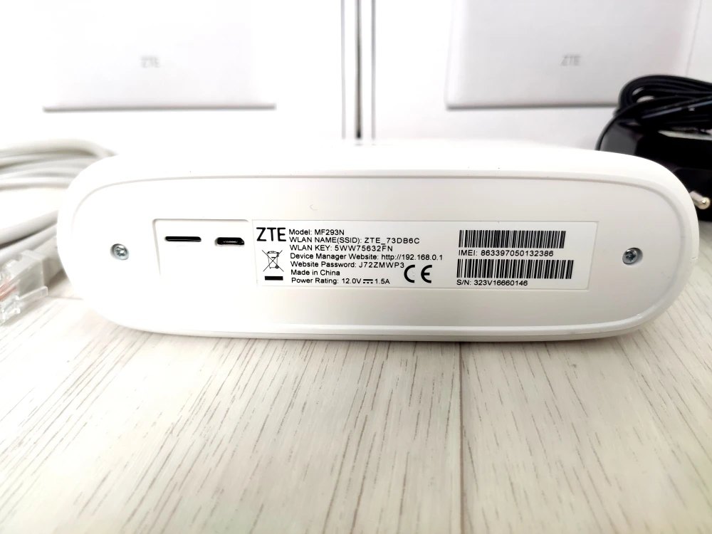 Прошитый 300мбит/с WIFI роутер модем ZTE MF293N 3G 4G LTE с сим слотом интернет станция RJ11