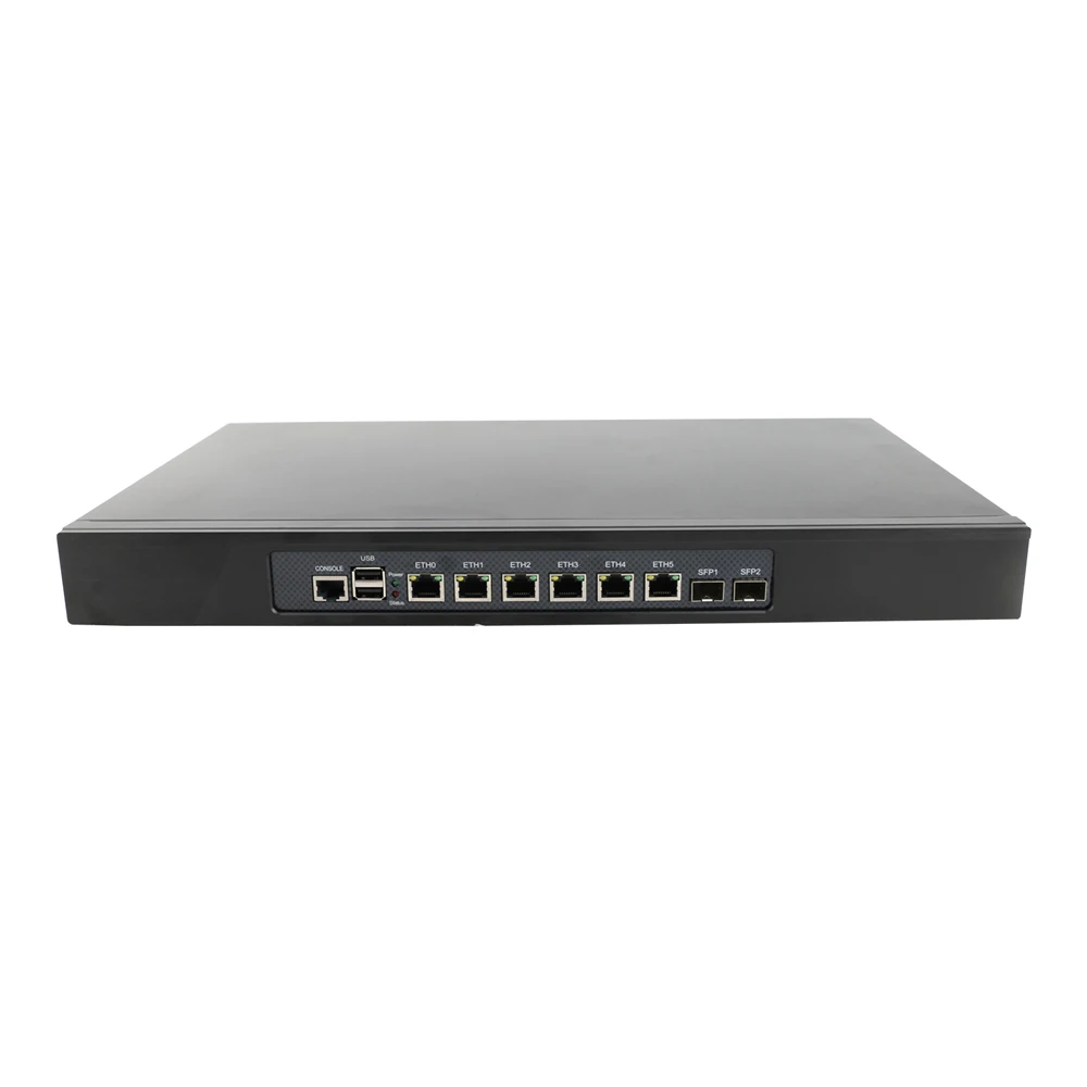 Firewall,VPN,19 inch 1U Rackmount,Mikrotik,Pfsense,Network Appliance,HUNSN RJ18,6LAN,2SFP+ 82599ES 10 Gigabit,COM,VGA,Bypass