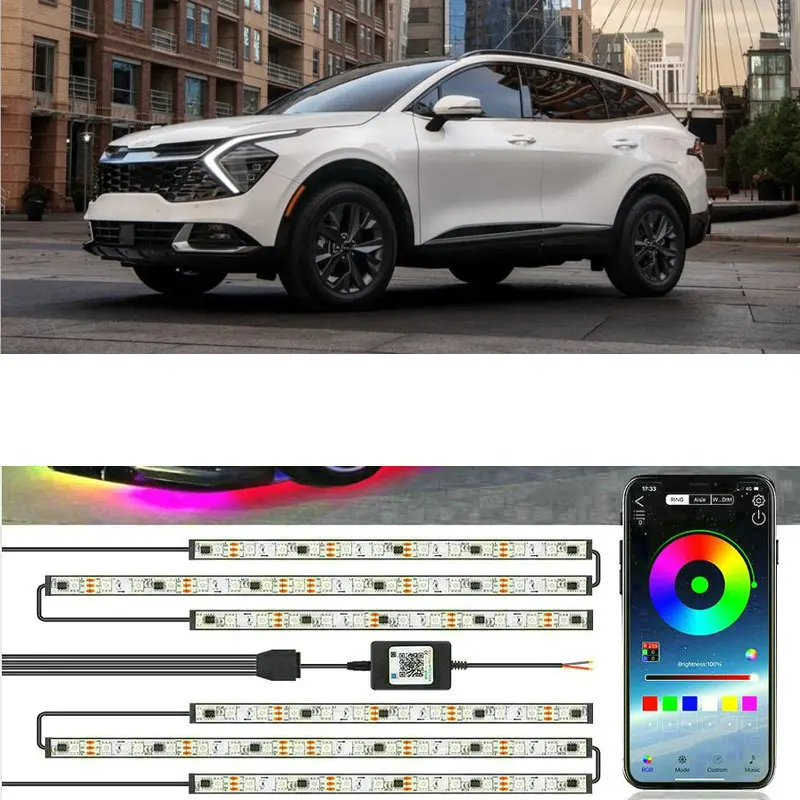 Ходовые огни APP RGB с голосовым управлением для Kia rio ceed sportage cerato sorento soul Carens ev6 продолжить GT K900 Magentis Opirus