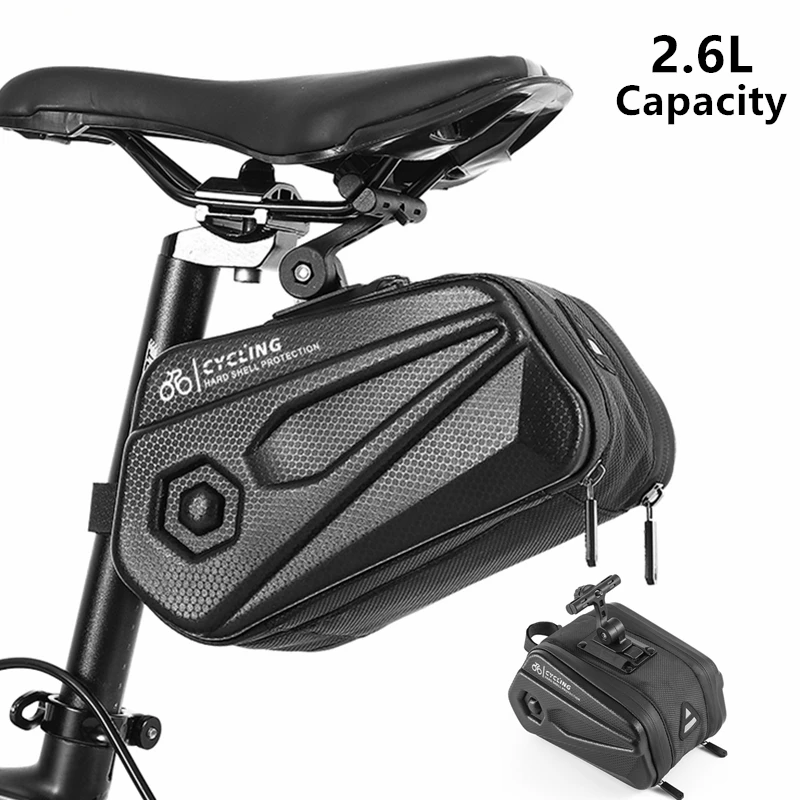 

2.6L вместительная велосипедная задняя Сумка, твердая оболочка, седло, регулируемый кронштейн, подушка для сиденья, задняя Сумка, оборудовани...