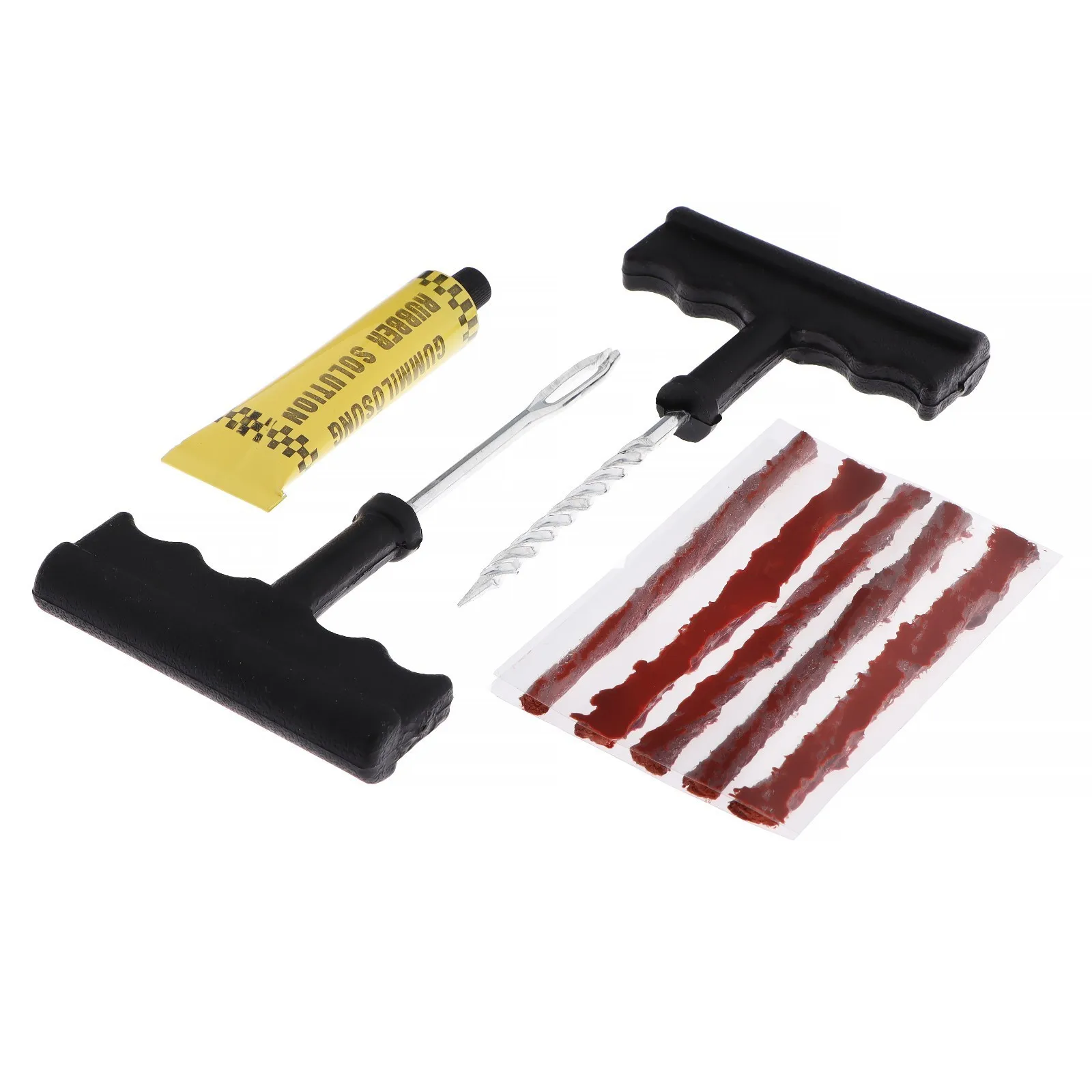 Комплект для ремонта бескамерных шин №1 TOPAUTO, 8 предметов, клей 12 г