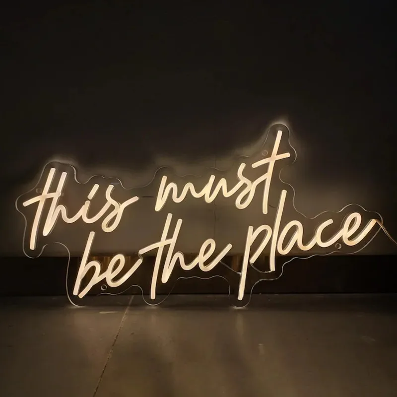 Неоновая лампа XUANBAIYI &quotThis Must Be The Place&quot