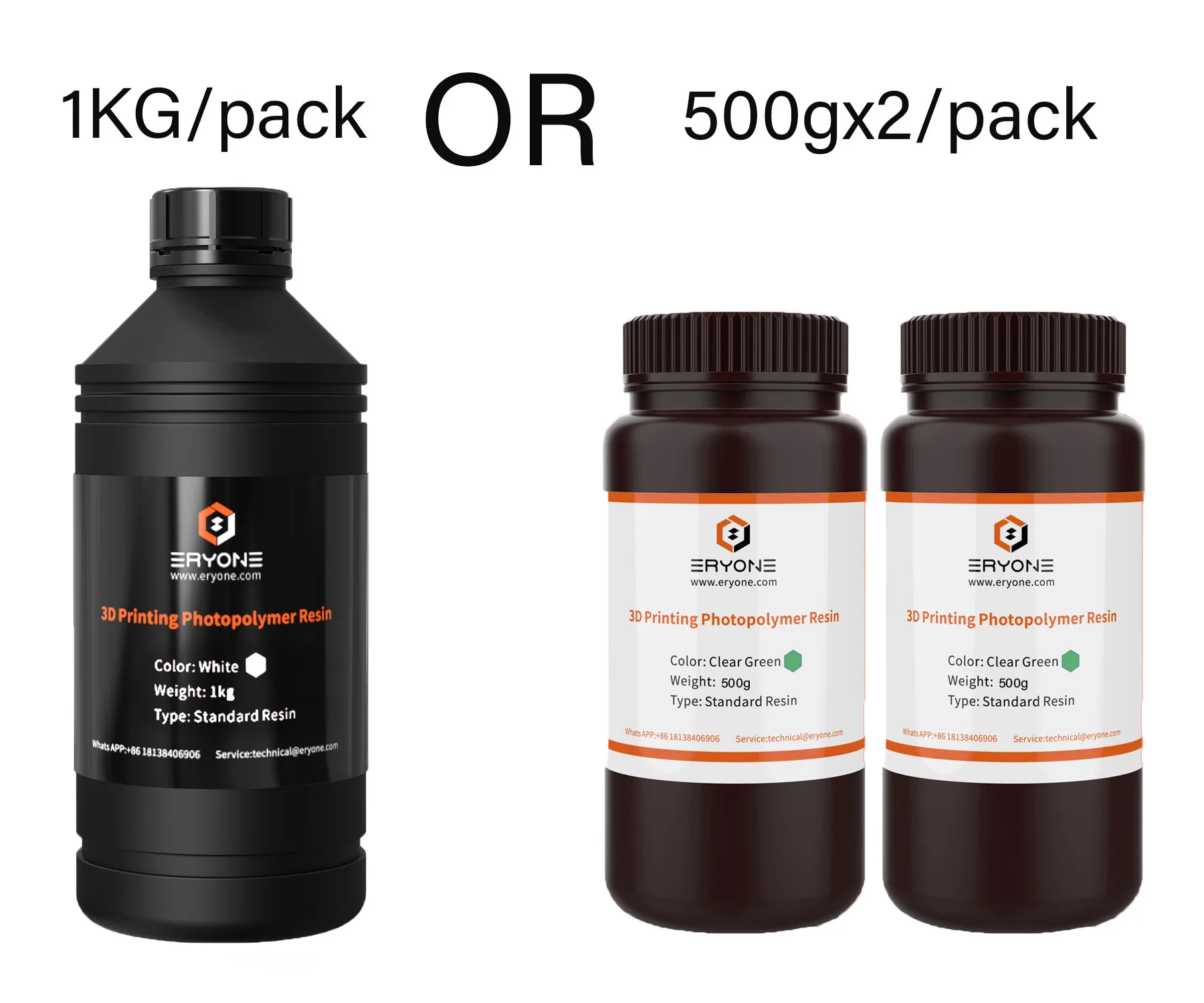 Эрион 1 кг супернизкий запах АБС аналогичен воде фотополимерный 3D-принтер 405 нм