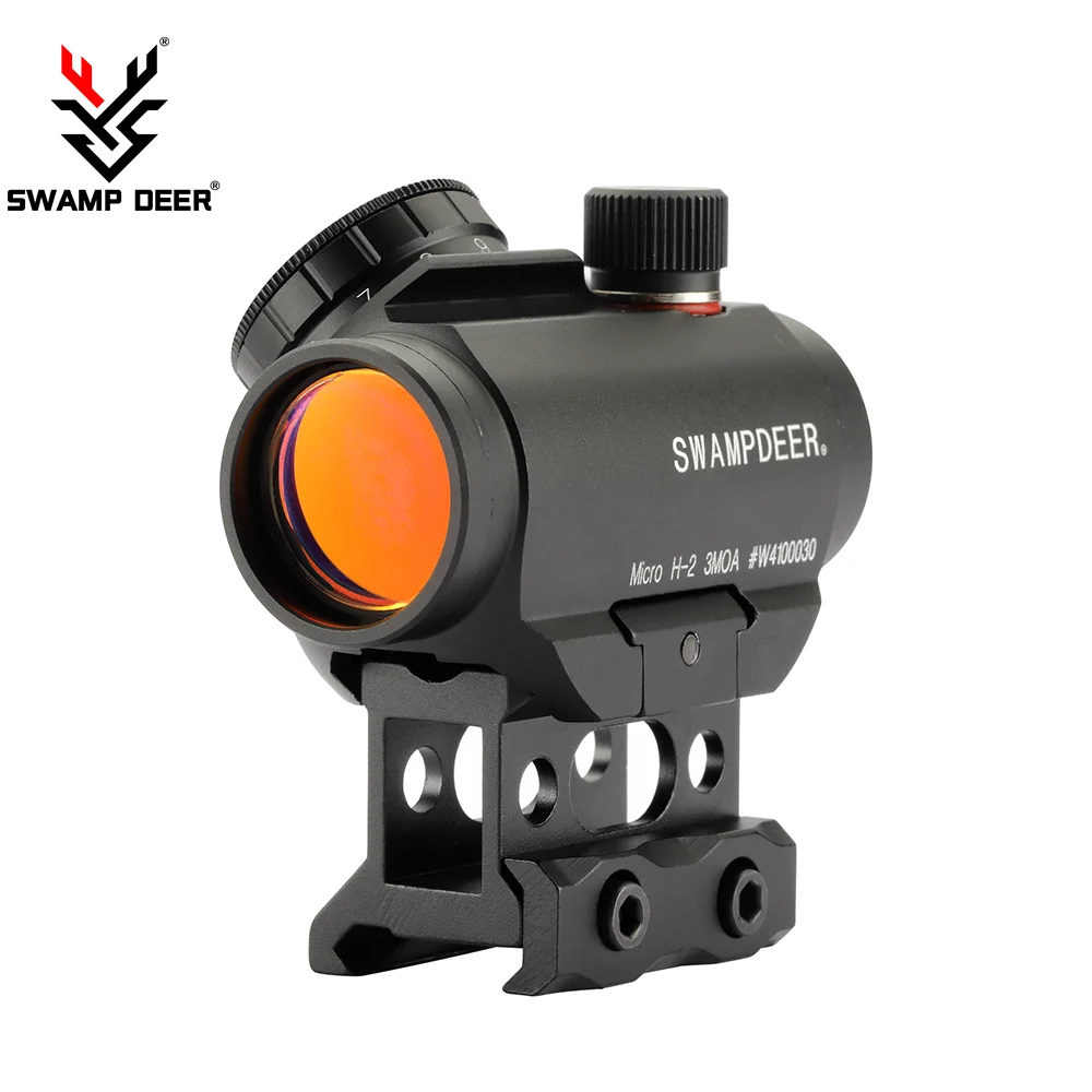 

SWAMP DEER H2 Red Dot 1X22 Compact Scope Red Dot Sight 2 MOA Reflex Sight Mini Rifle Scope with 1 Inch Riser Mount For Hunting