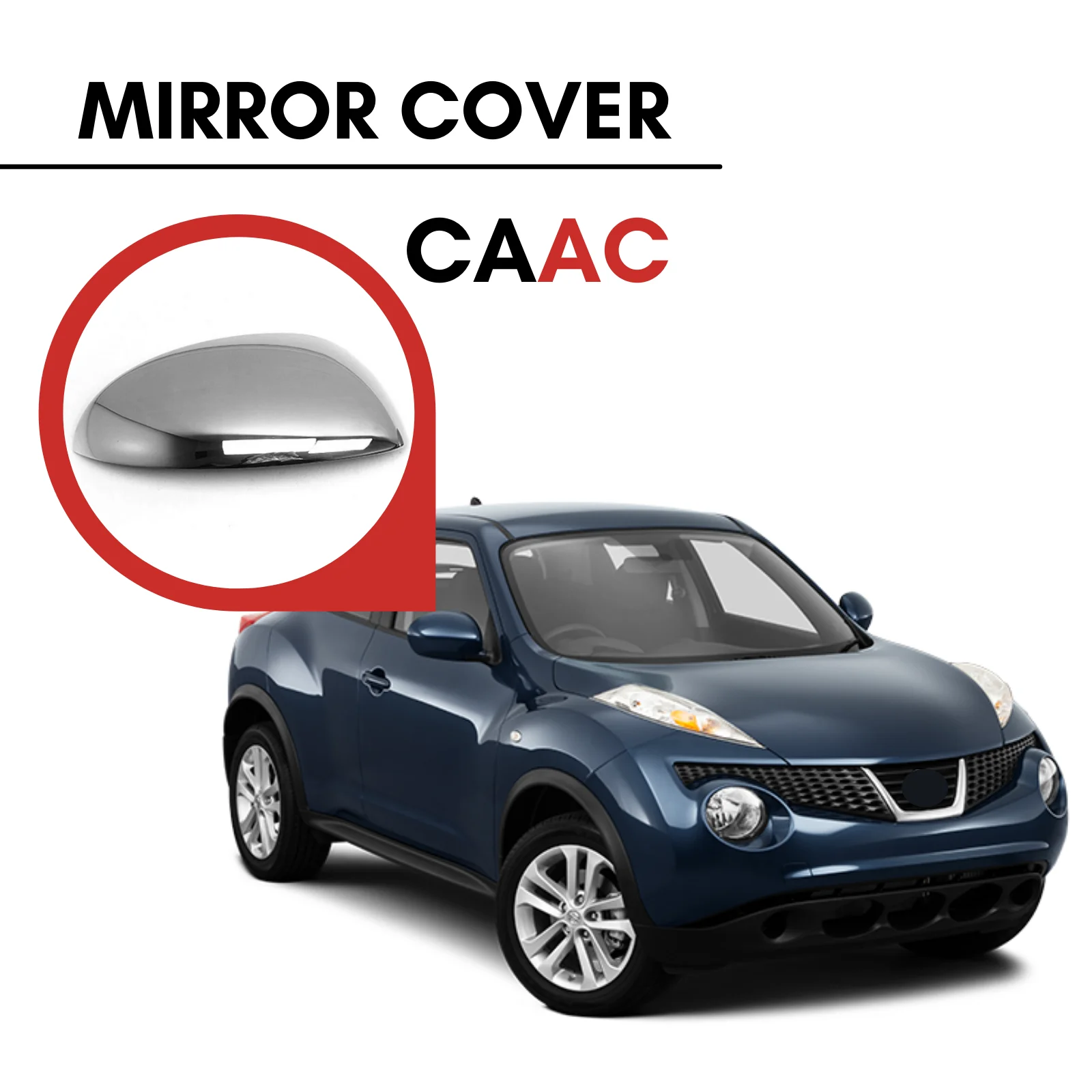 

FOR NISSAN JUKE 1 2010-2014 2 PCS CHROME SIDE MIRROR COVER STAINLESS STEEL SILVER COLOR MIRROR PLATED MOUNTING HARDWARE INCLUDED MODIFIED